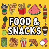 bokomslag Food and Snacks Coloring Book: Bold and Easy Designs for Both Seniors and Kids