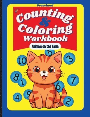 bokomslag Preschool Counting and Coloring Workbook - Animals on the Farm