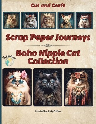 Scrap Paper Journeys - Boho Hippie Cat Collection Cut and Craft 1