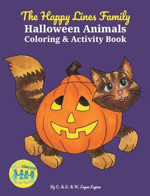 bokomslag The Happy Lines Family Halloween Animals Coloring & Activity Book