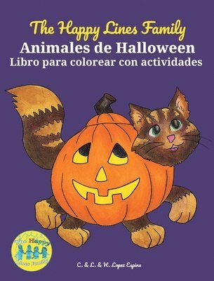 The Happy Lines Family Animales de Halloween Libro para colorear con actividades 1