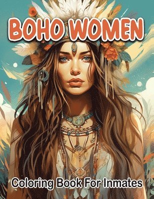 bokomslag Boho woman coloring book for inmates