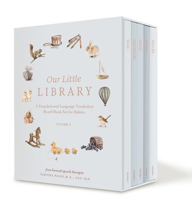 Our Little Library Vol. 3: A Foundational Language Vocabulary Board Book Set for Babies 1