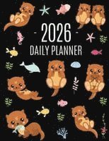bokomslag Otter Planner 2026: Daily Organizer: January-December (12 Months) Cute Animal Year Scheduler with Pretty Pink Hearts