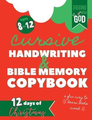 bokomslag Christmas Cursive Handwriting & Bible Verse Copybook For Kids Ages 8 to 12