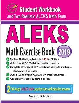 bokomslag ALEKS Math Exercise Book: Student Workbook and Two Realistic ALEKS Math Tests