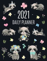 bokomslag Raccoon Daily Planner 2021