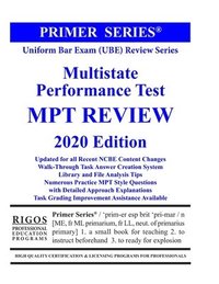 bokomslag Rigos Primer Series Uniform Bar Exam (UBE) Review Series Multistate Performance Test (MPT Review)