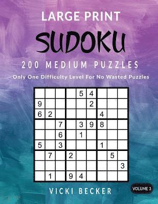 Large Print Sudoku 200 Medium Puzzles
