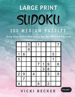 Large Print Sudoku 200 Medium Puzzles