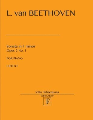 bokomslag Sonata in F minor, op. 2 no. 1: Urtext