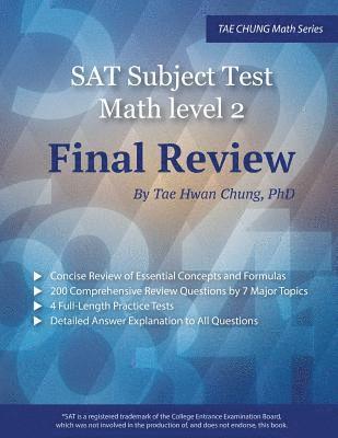 bokomslag SAT Subject Test Math Level 2 Final Review