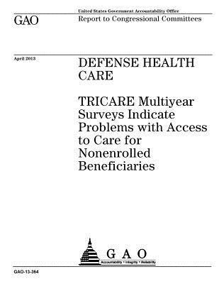 Defense health care: TRICARE multiyear surveys indicate problems with access to care for nonenrolled beneficiaries: report to congressional 1