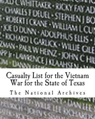 Casualty List for the Vietnam War for the State of Texas 1