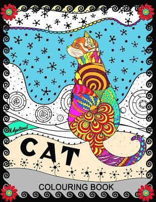 Mystical Cat Colouring book: Coloring Pages for Adults Great Cat and Kitten Design 1