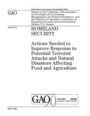 Homeland security: actions needed to improve response to potential terrorist attacks and natural disasters affecting food and agriculture 1