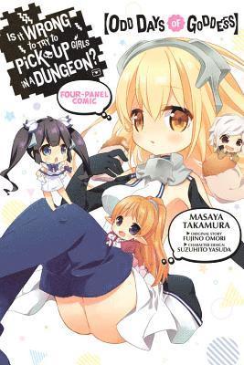 Is It Wrong to Try to Pick Up Girls in a Dungeon? Four-Panel Comic Odd Days of Goddess 1
