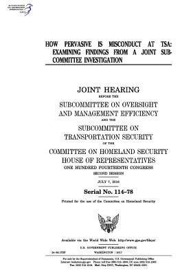 bokomslag How pervasive is misconduct at TSA: examining findings from a joint subcommittee investigation: joint hearing before the Subcommittee on Oversight and