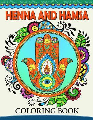 Henna and Hamsa Coloring Book: Intricate tatoo Design for Adults Coloring Book 1