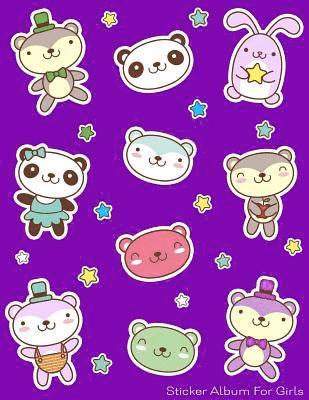 bokomslag Sticker Album For Girls: 100 Plus Pages For PERMANENT Sticker Collection, Activity Book For Girls, Purple - 8.5 by 11