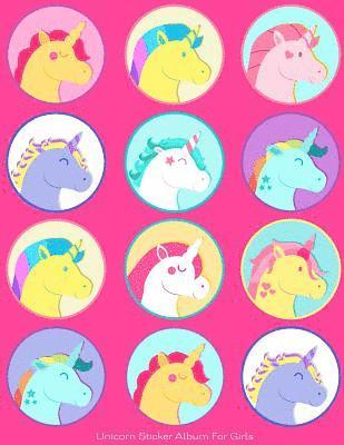 Unicorn Sticker Album For Girls: 100 Plus Pages For PERMANENT Sticker Collection, Activity Book For Girls, Pink - 8.5 by 11 1