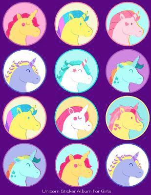 Unicorn Sticker Album For Girls: 100 Plus Pages For PERMANENT Sticker Collection, Activity Book For Girls, Purple - 8.5 by 11