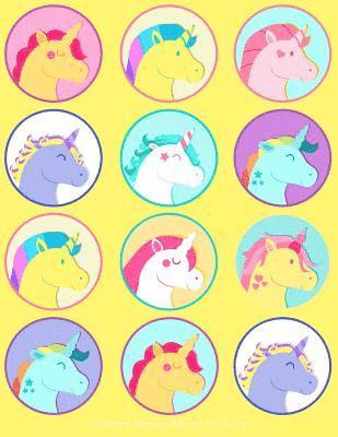 Unicorn Sticker Album For Girls: 100 Plus Pages For PERMANENT Sticker Collection, Activity Book For Girls, Yellow - 8.5 by 11
