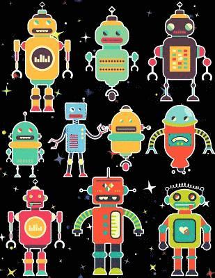 Fat Dog Journals - Robots Sticker Album For Boys: 100 Plus Pages For PERMANENT Sticker Collection, Activity Book For Boys or Girls - 8.5 by 11, Häftad