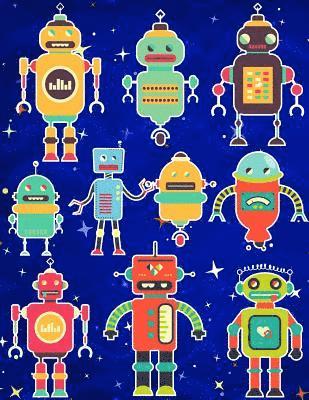 Robots Sticker Album For Boys: 100 Plus Pages For PERMANENT Sticker Collection, Activity Book For Boys - 8.5 by 11 1