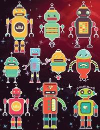 bokomslag Robots Sticker Album For Boys: 100 Plus Pages For PERMANENT Sticker Collection, Activity Book For Boys - 8.5 by 11