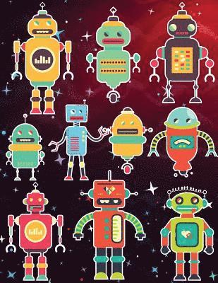 Robots Sticker Album For Boys: 100 Plus Pages For PERMANENT Sticker Collection, Activity Book For Boys - 8.5 by 11 1