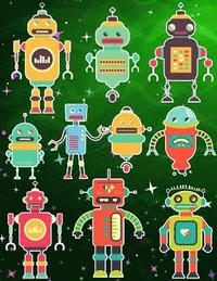 bokomslag Robots Sticker Album For Boys: 100 Plus Pages For PERMANENT Sticker Collection, Activity Book For Boys - 8.5 by 11