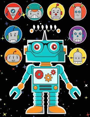 Fat Dog Journals - Robots Sticker Album 2 For Boys: 100 Plus Pages For PERMANENT Sticker Collection, Activity Book For Boys - 8.5 by 11, Häftad