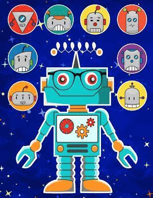 Fat Dog Journals - Robots Sticker Album 2 For Boys: 100 Plus Pages For PERMANENT Sticker Collection, Activity Book For Boys - 8.5 by 11, Häftad
