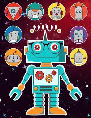 Fat Dog Journals - Robots Sticker Album 2 For Boys: 100 Plus Pages For PERMANENT Sticker Collection, Activity Book For Boys - 8.5 by 11, Häftad