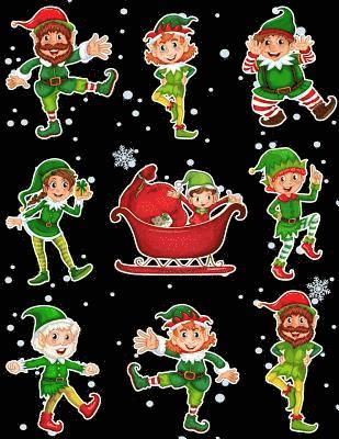 Christmas Holiday Sticker Album Dancing Elves: 100 Plus Pages For PERMANENT Sticker Collection, Activity Book For Boys and Girls - 8.5 by 11 1