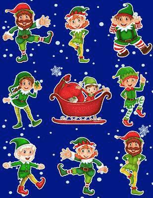 bokomslag Christmas Holiday Sticker Album Dancing Elves: 100 Plus Pages For PERMANENT Sticker Collection, Activity Book For Boys and Girls - 8.5 by 11