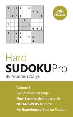 Arberesh Dalipi - Sudoku: Hard Sudoku Pro Book for Experienced Puzzlers (200 puzzles), Vol. 3, Häftad