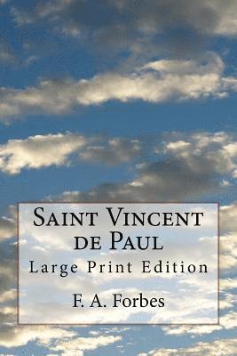 bokomslag Saint Vincent de Paul: Large Print Edition