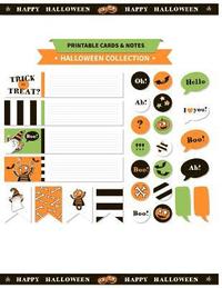 bokomslag Printable cards and notes: Halloween Collection Printable and: Printable notes & Bookmarks