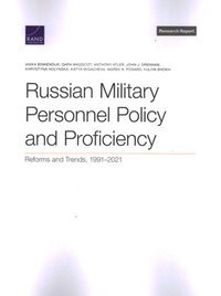 bokomslag Russian Military Personnel Policy and Proficiency