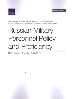 bokomslag Russian Military Personnel Policy and Proficiency