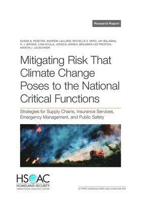 bokomslag Mitigating Risk That Climate Change Poses to the National Critical Functions