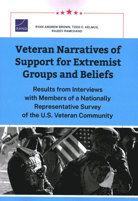 Ryan Andrew Brown, Todd C Helmus, Rajeev Ramchand - Veteran Narratives of Support for Extremist Groups and Beliefs, Häftad