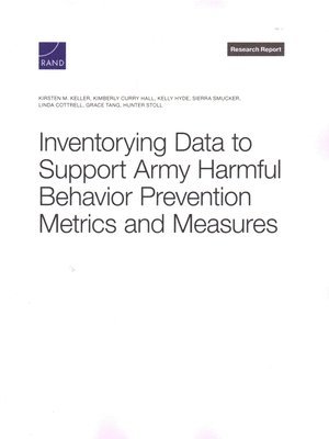 bokomslag Inventorying Data to Support Army Harmful Behavior Prevention Metrics and Measures