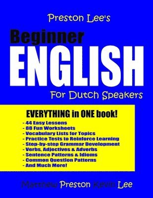 bokomslag Preston Lee's Beginner English For Dutch Speakers