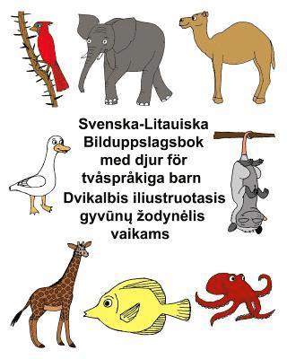 Svenska-Litauiska Bilduppslagsbok med djur för tvåspråkiga barn 1