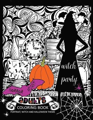 bokomslag Horror Night Adults coloring book: Skull and Witch Design for Relaxation