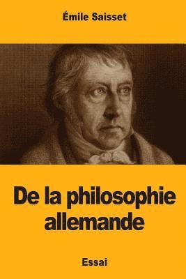 bokomslag De la philosophie allemande