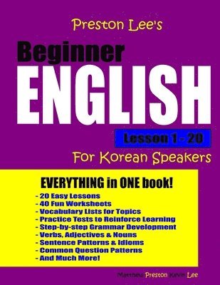 bokomslag Preston Lee's Beginner English Lesson 1 - 20 For Korean Speakers